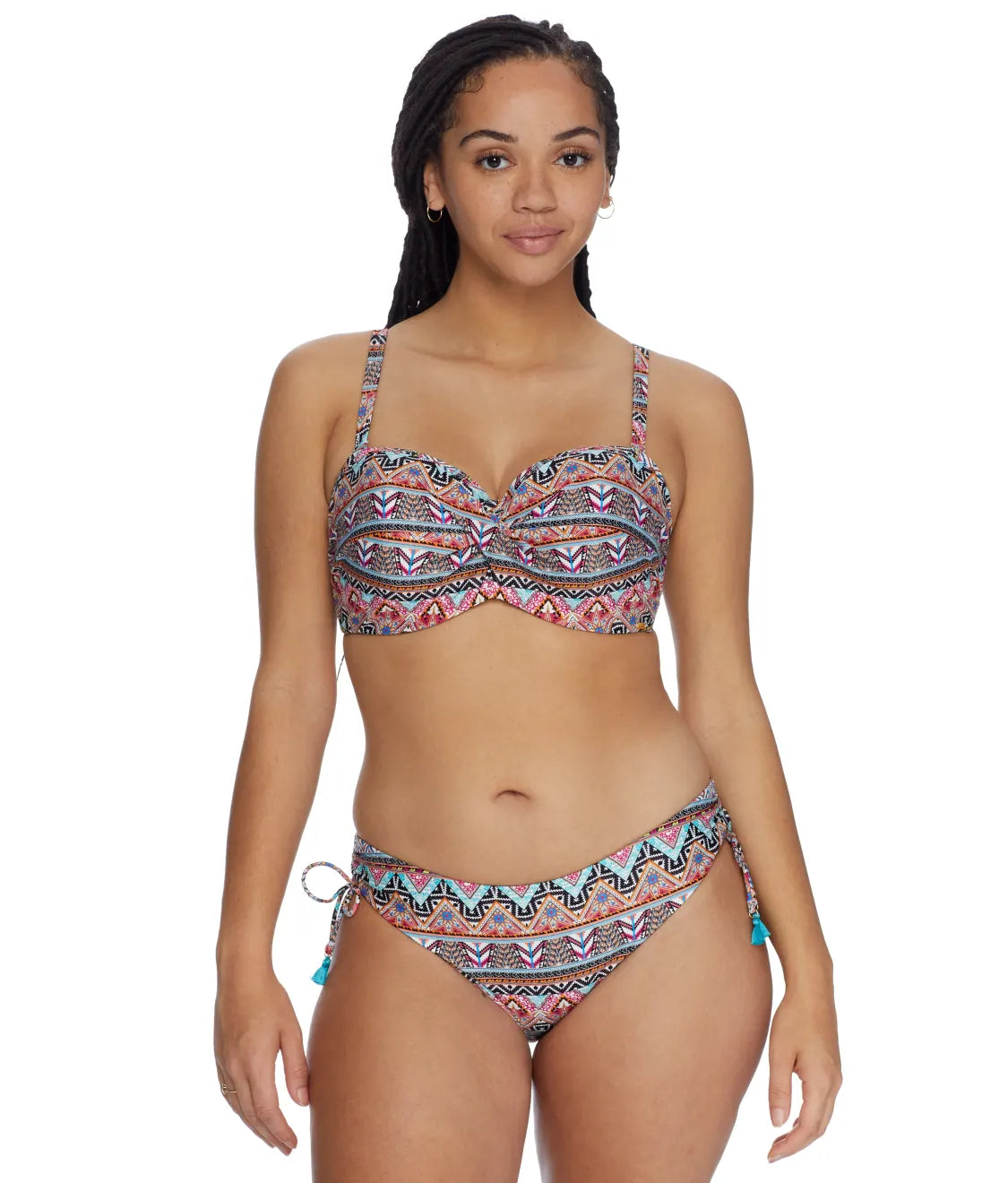 PANACHE Eclectic Boho Twist Bandeau Bikini Top