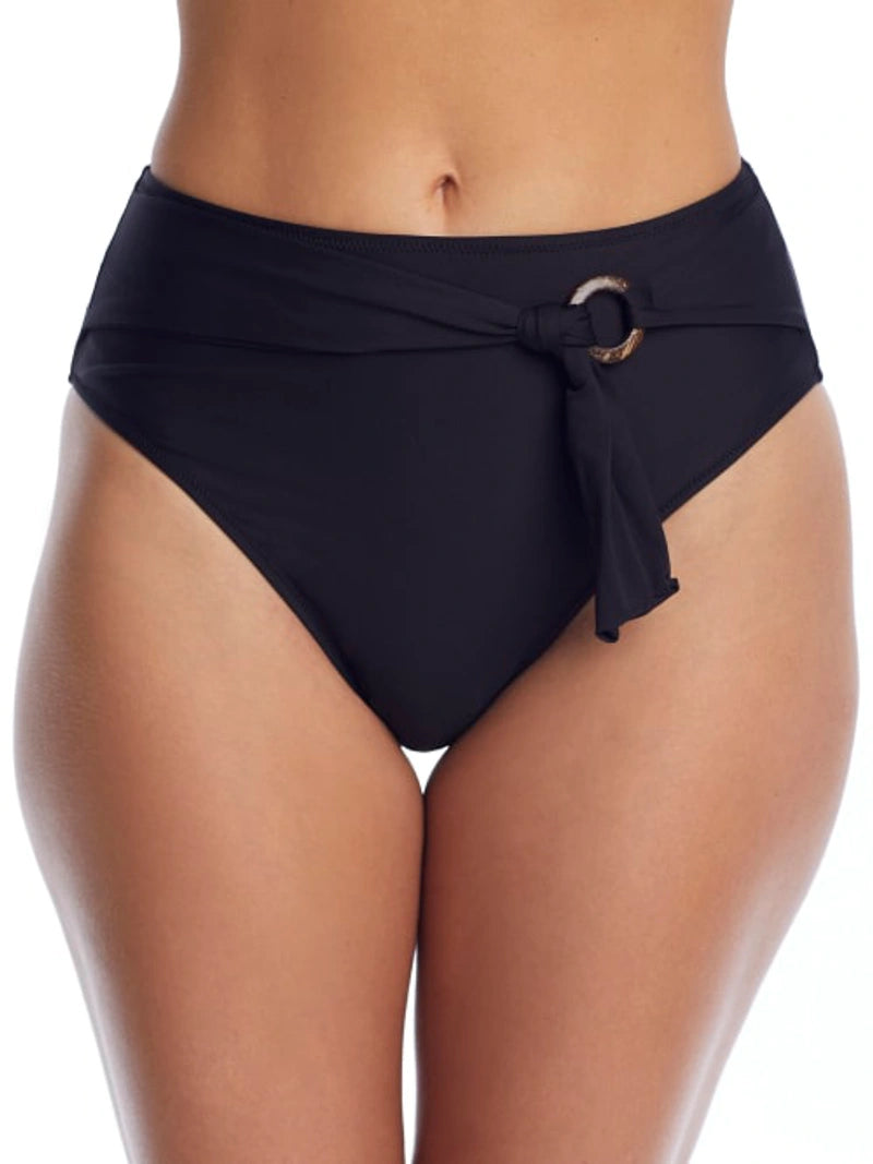 Freya Coco Wave High-waist Bikini Bottom In Black