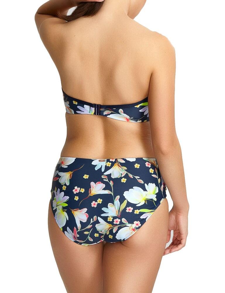 Panache Florentine Bandeau Bikini Top Navy Floral