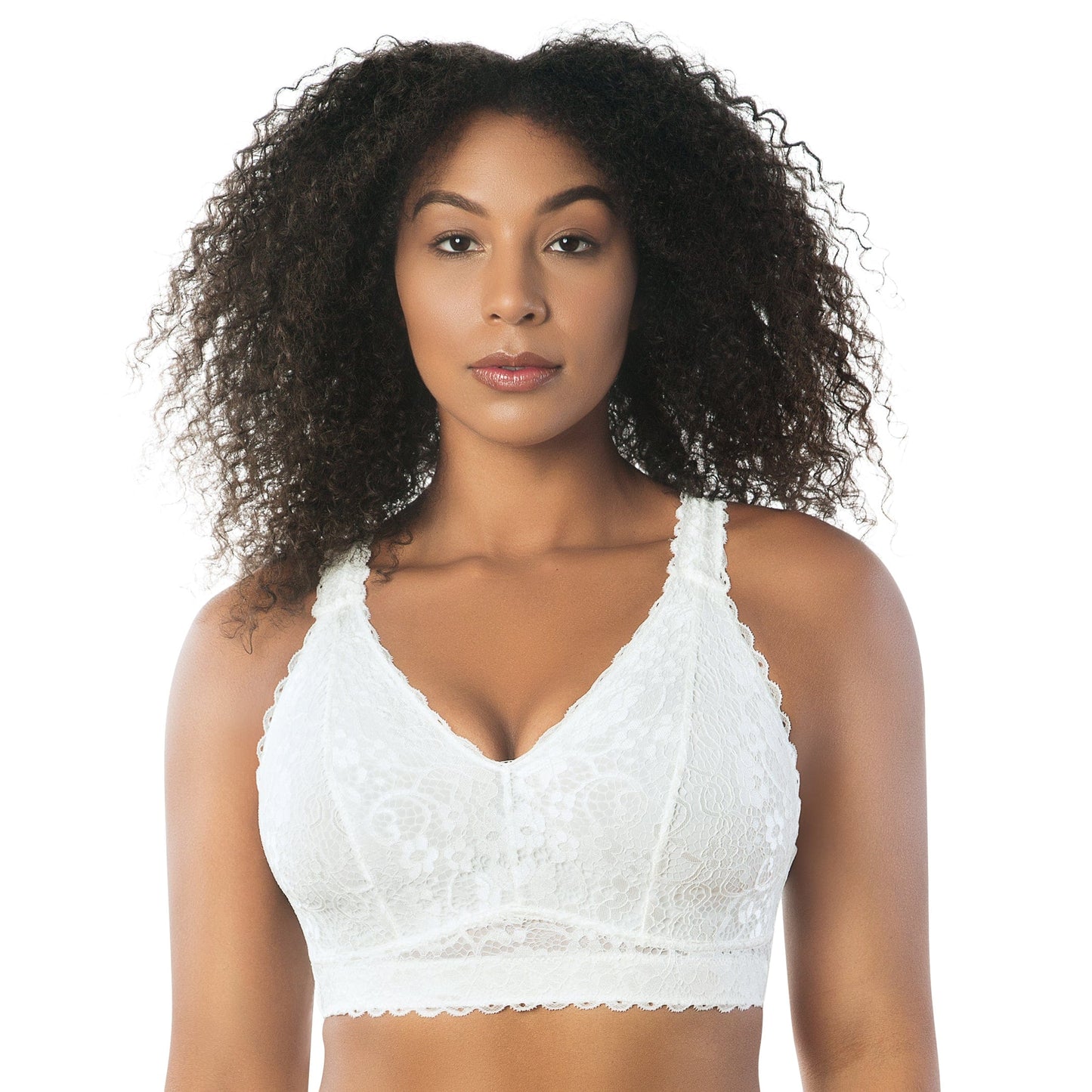 Parfait Adriana Wire-Free Lace Bralette Pearl White