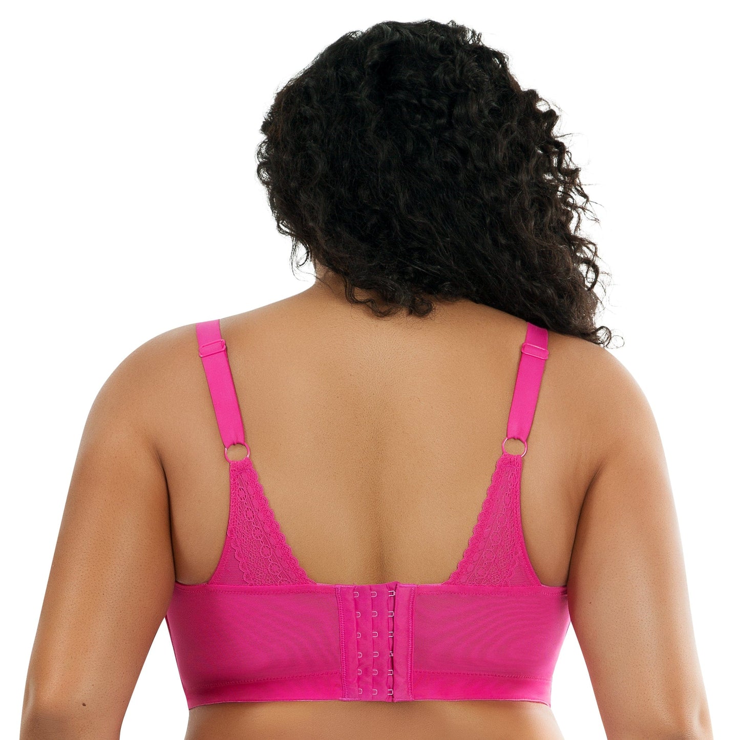 Parfait Mia Dot Wire-Free Padded Mesh Bralette Bright Pink