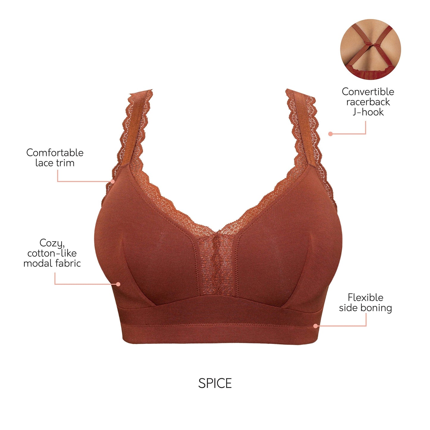 Parfait Dalis Wire-Free Bralette Spice