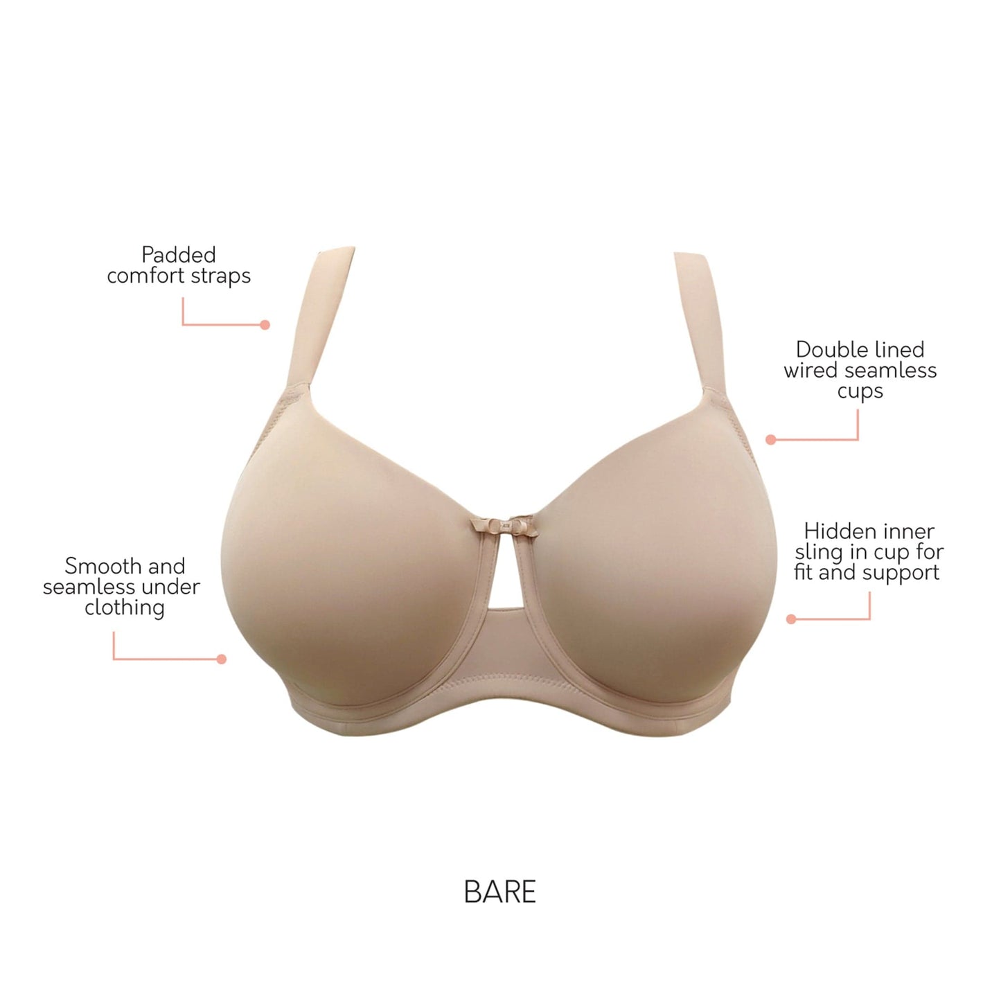 Parfait Erika Unlined Molded Bra Bare