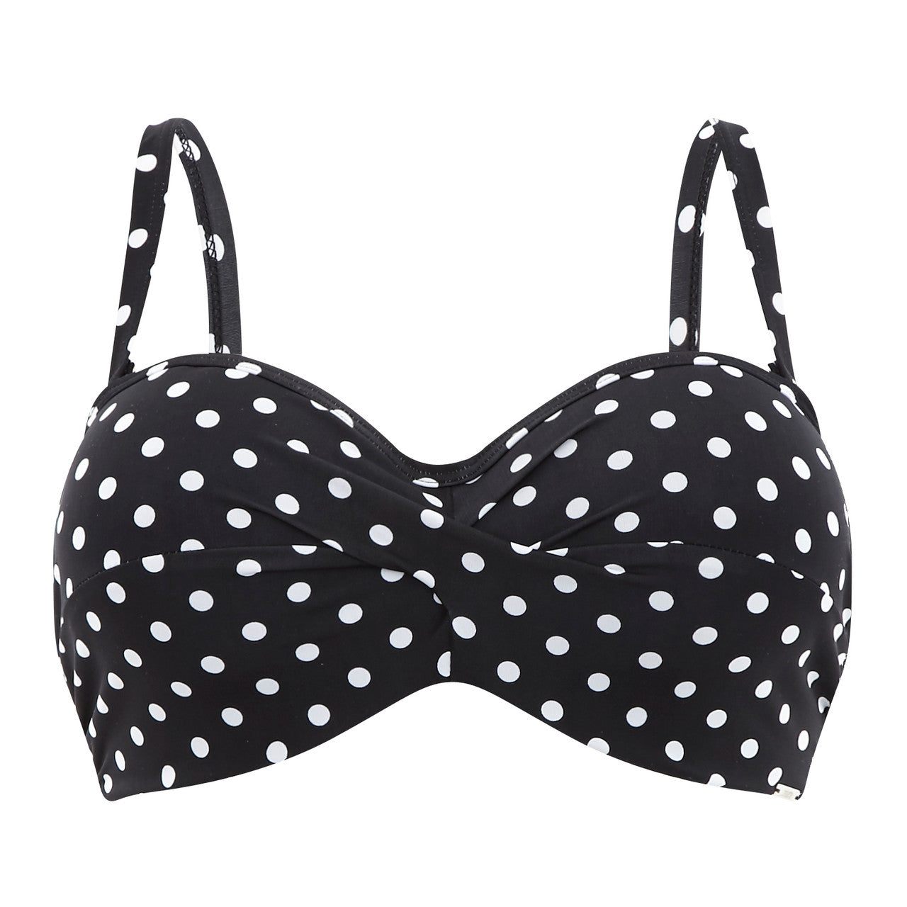 Panache Swim Anya Spot Bandeau Black/White