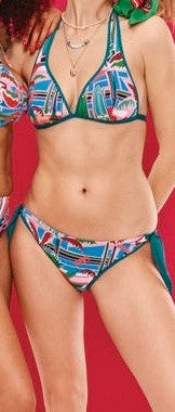 Rosa Faia Style MIMI BOTTOM - Bikini bottoms teal/print