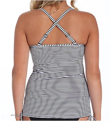 Panache Anya Stripe Bandeau Tankini Swim Top